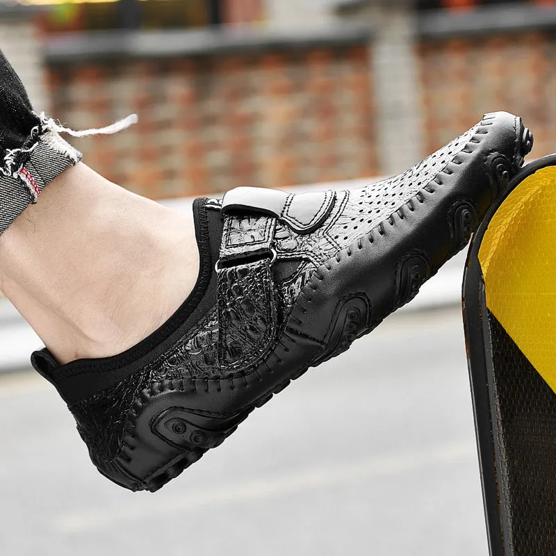 Men's Casual Breathable Leather Moccasins | Plus Size Driving Shoes