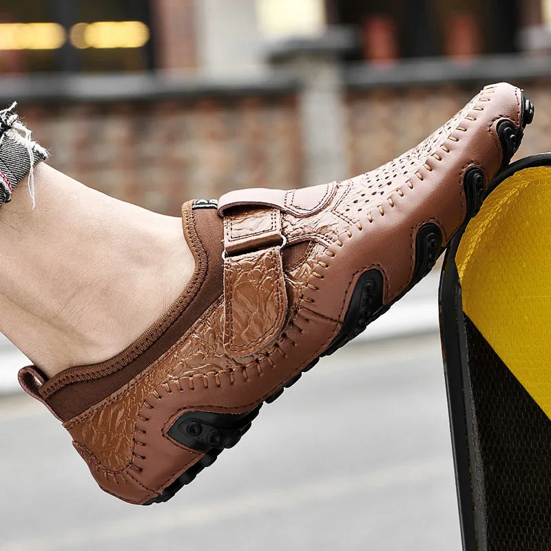 Men's Casual Breathable Leather Moccasins | Plus Size Driving Shoes