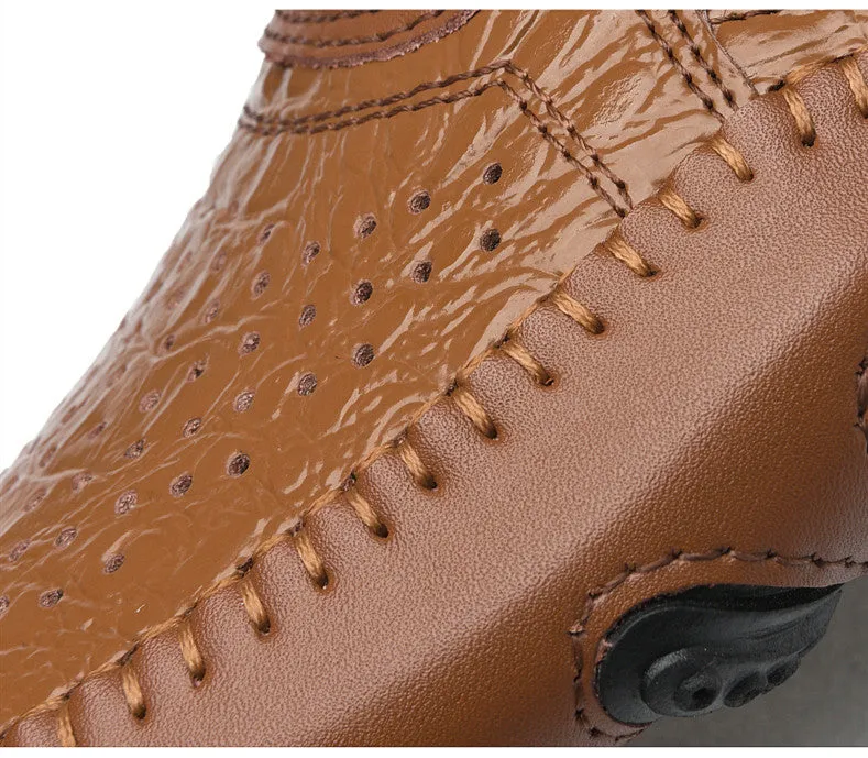 Men's Casual Breathable Leather Moccasins | Plus Size Driving Shoes