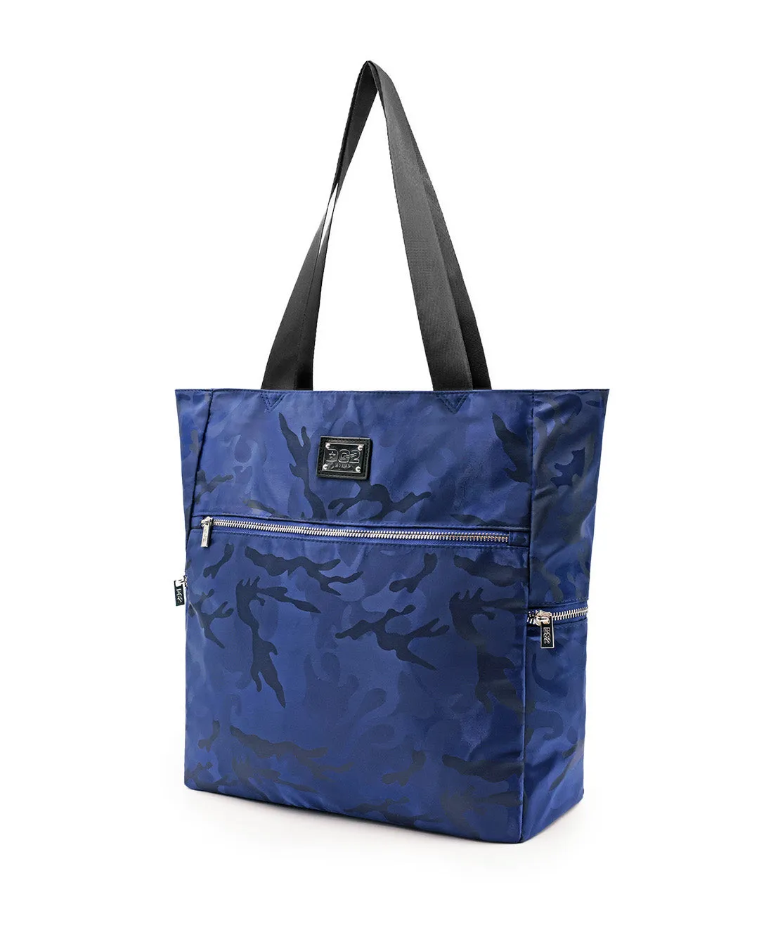 NAVY BLUE CAMO - Poolside Tote Bag Foldable/Portable