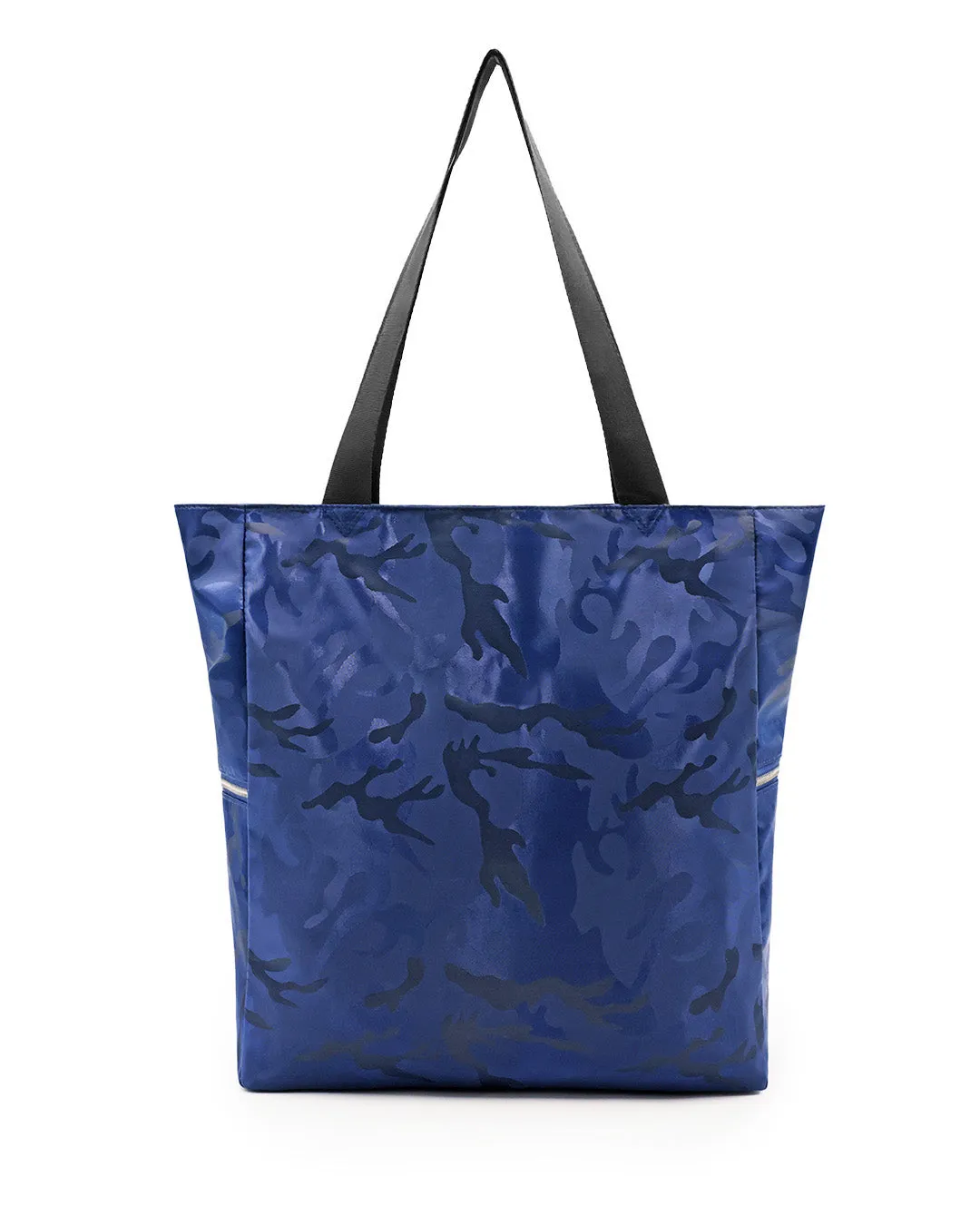 NAVY BLUE CAMO - Poolside Tote Bag Foldable/Portable