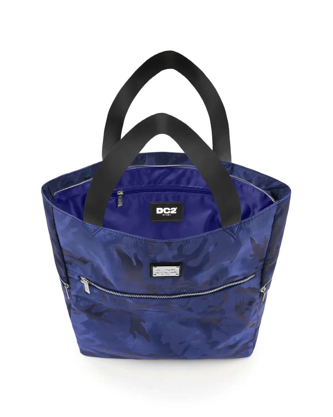 NAVY BLUE CAMO - Poolside Tote Bag Foldable/Portable