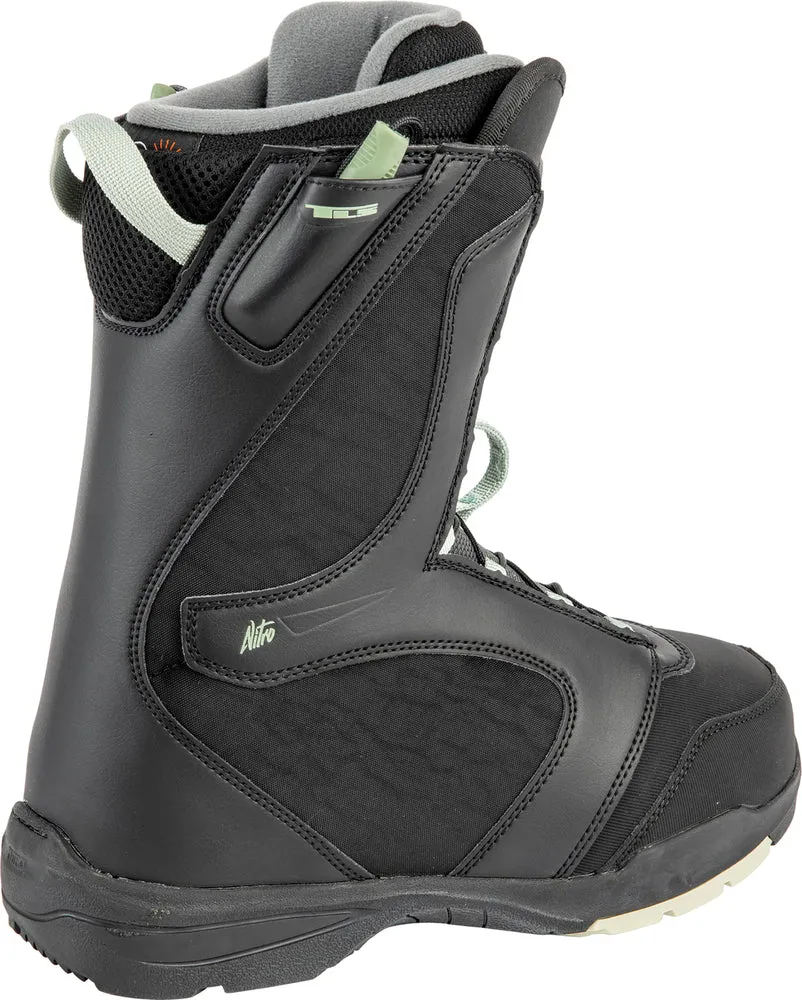 Nitro Flora TLS Womens Snowboard Boots in Black and Mint 2024