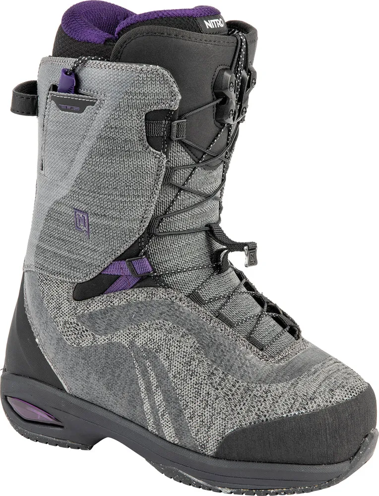 Nitro Ronda TLS Womens Snowboard Boots in Charcoal and Purple 2024