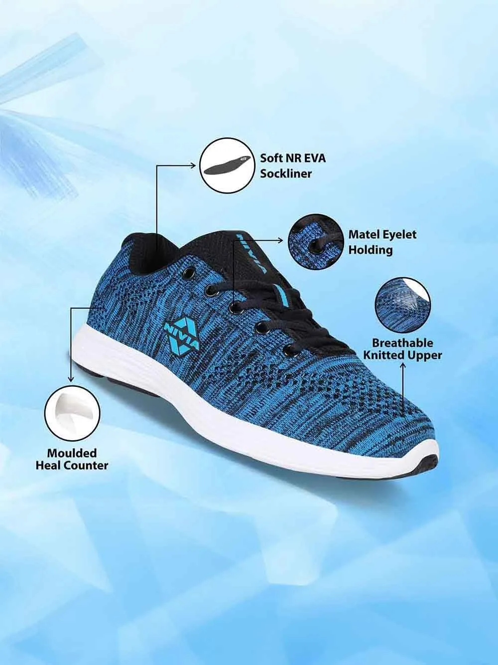Nivia Arch Running Shoe For Men Blue