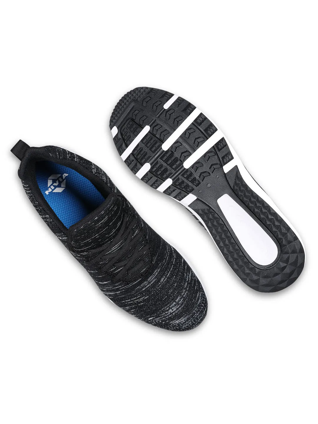Nivia Impulse Knitted Running Shoes For Men Black
