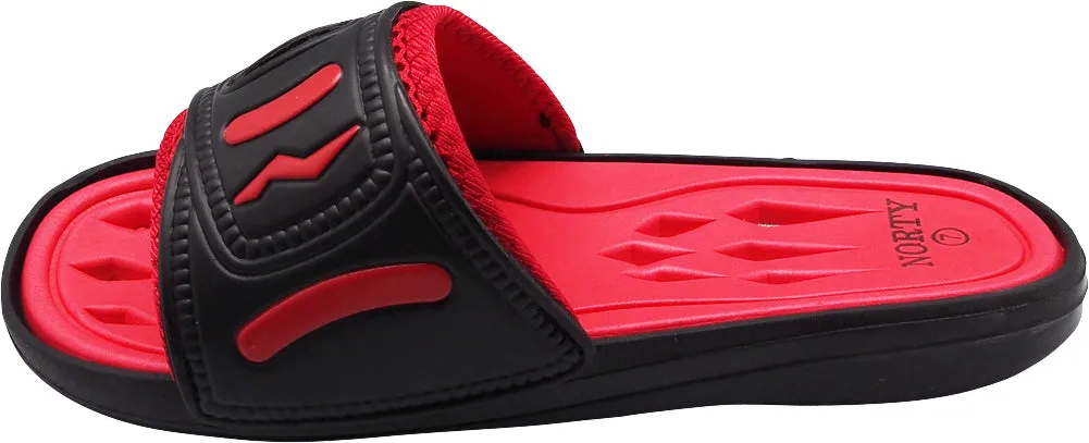 Norty Mens Summer Comfort Casual Slide Flat Strap Shower Sandals Slip On Shoes