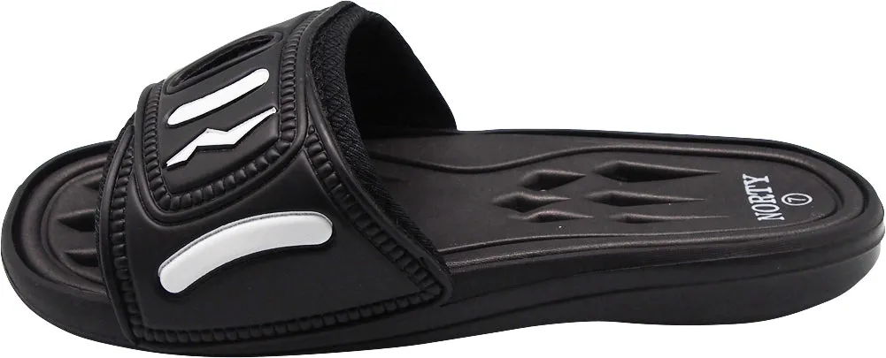 Norty Mens Summer Comfort Casual Slide Flat Strap Shower Sandals Slip On Shoes
