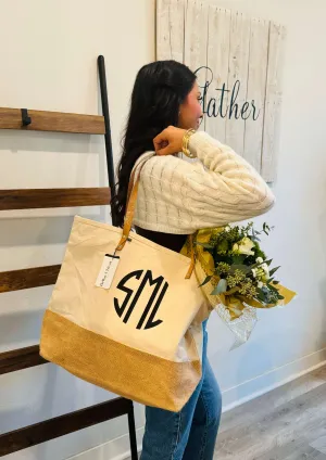 Personalized Simple Canvas Tote