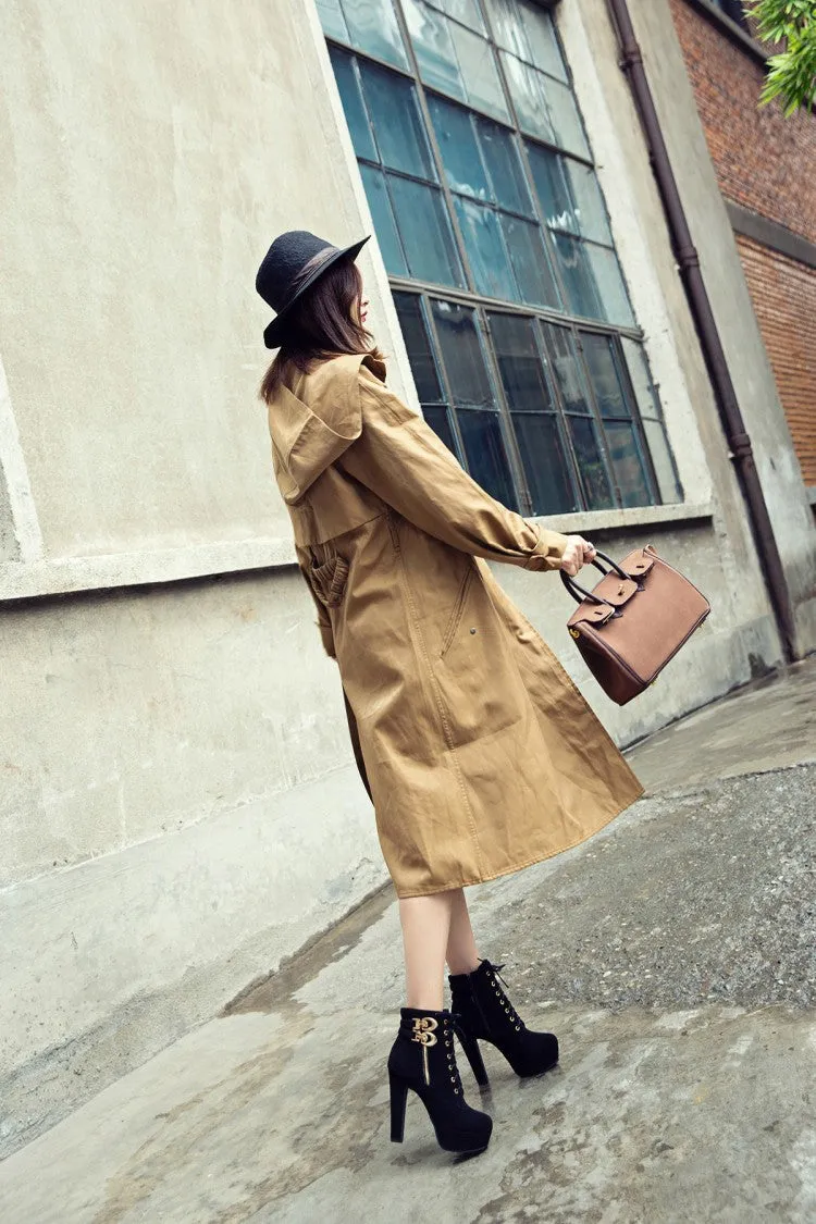 Pointed Lace Up Middle Chunky Heels Short Boots