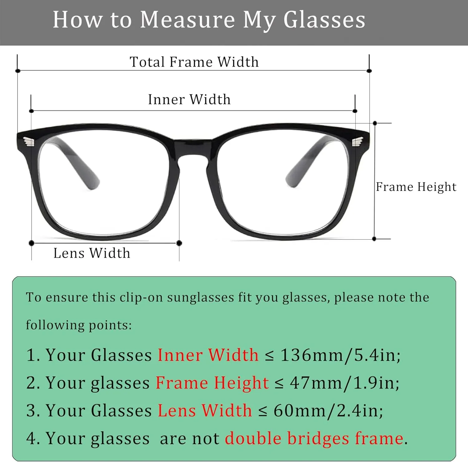 Polarized Clip-On Sunglasses for Over Prescription Glasses, UV400, Flip-Up, Black - Ideal for Driving & Outdoor Sports