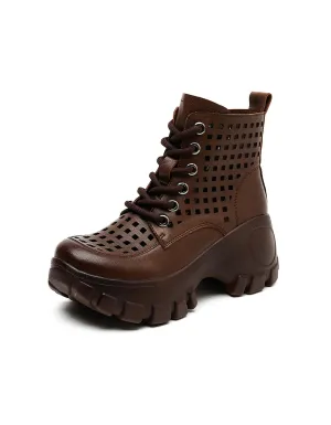 Retro Platform Hollow Summer Boots