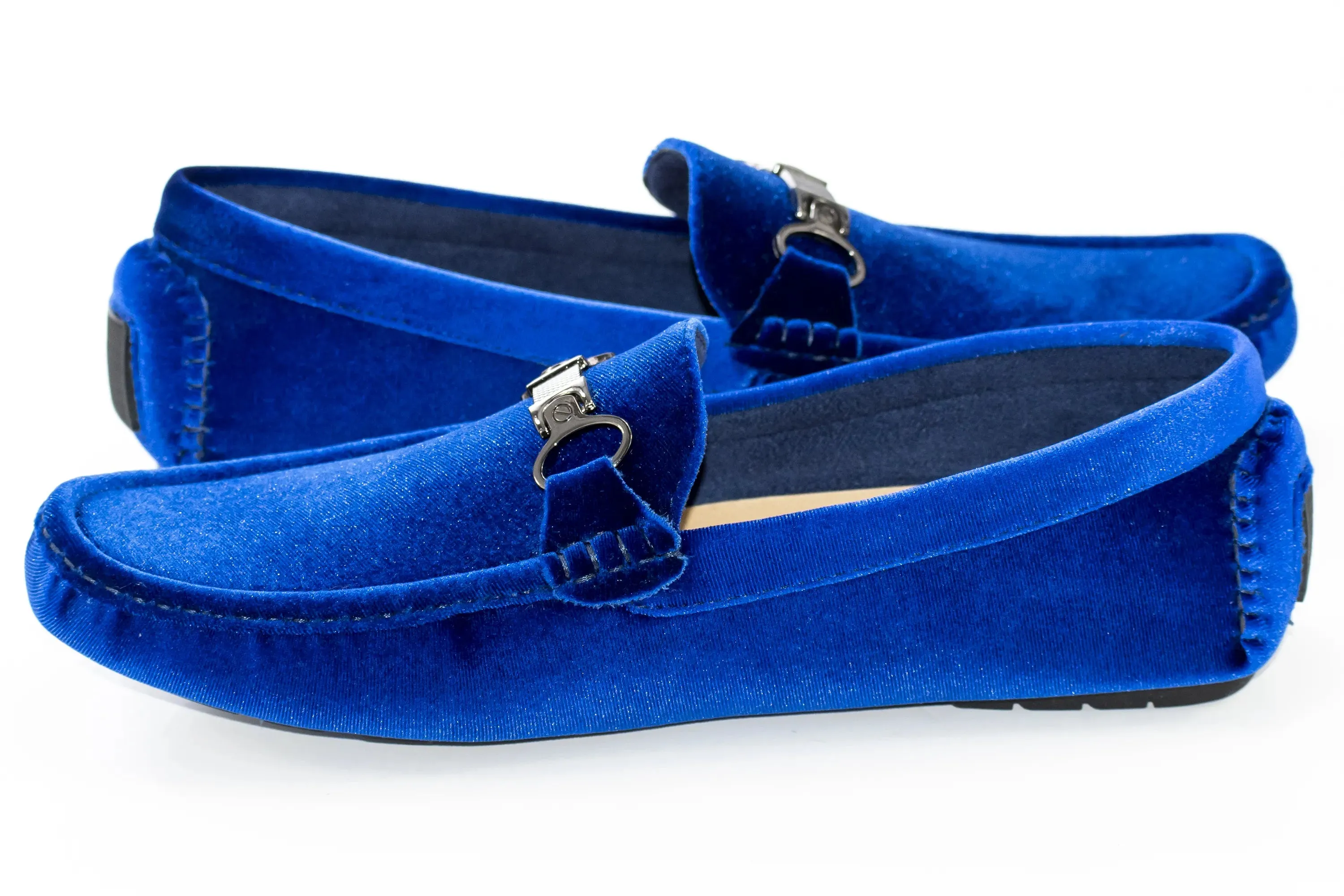 Royal Velvet Metal Clasp Driver Loafer