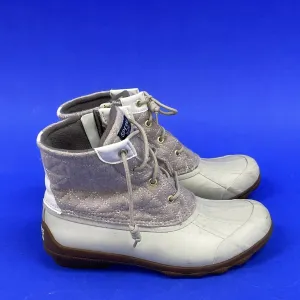 Sperry Syren Women's Gulf Wool Quilt Oatmeal Shoes sz 8 - used
