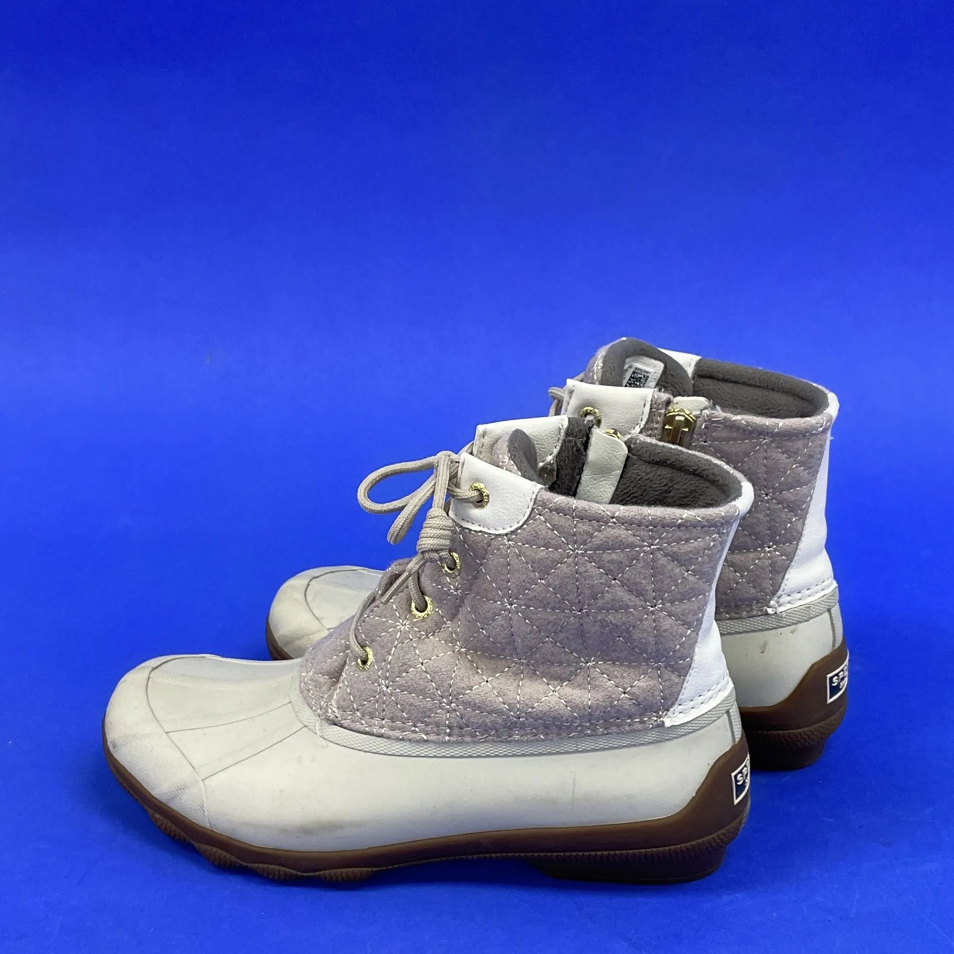 Sperry Syren Women's Gulf Wool Quilt Oatmeal Shoes sz 8 - used