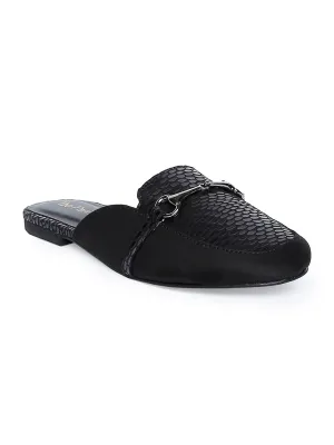 Tao Paris Lea 10021-01 Patterned Black Mules