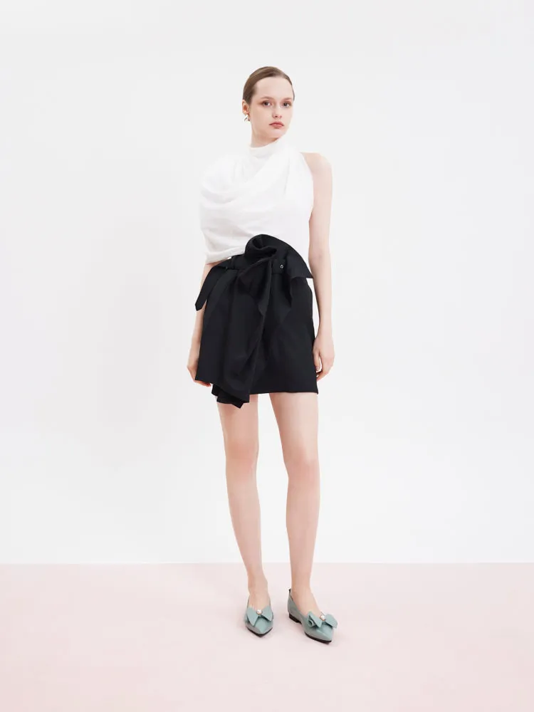 Tilda Pearl Bow Pointed Toe Flats