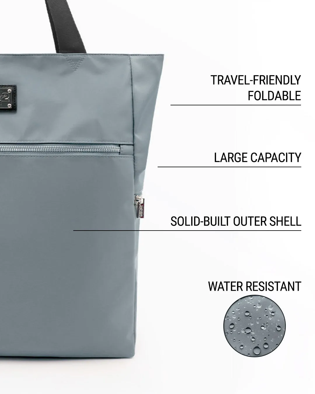 VACAY GRAY - Poolside Tote Bag Foldable/Portable