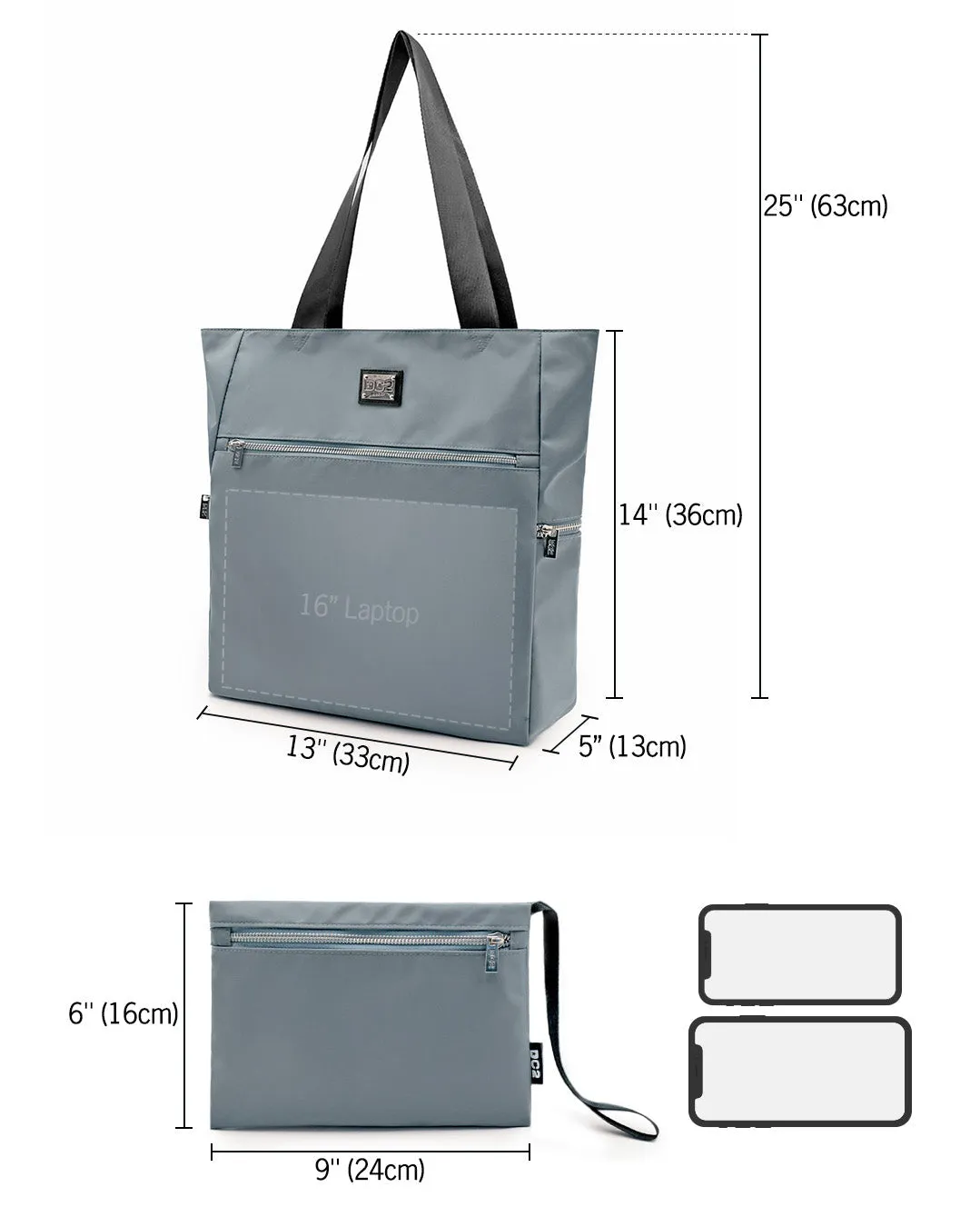 VACAY GRAY - Poolside Tote Bag Foldable/Portable