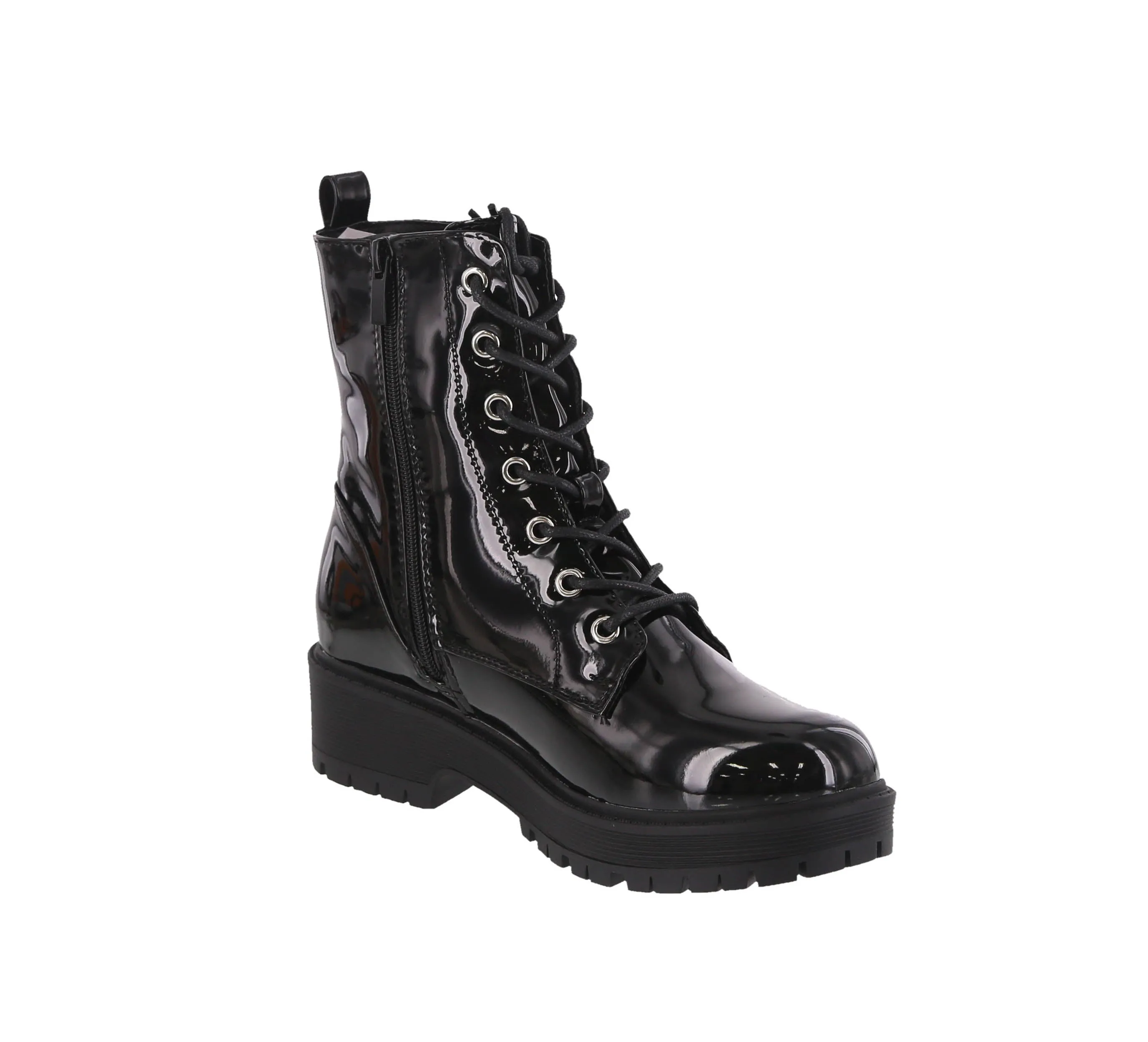 WOMAN'S SHOES BLACK PAT BOOTIES CHIEF-88