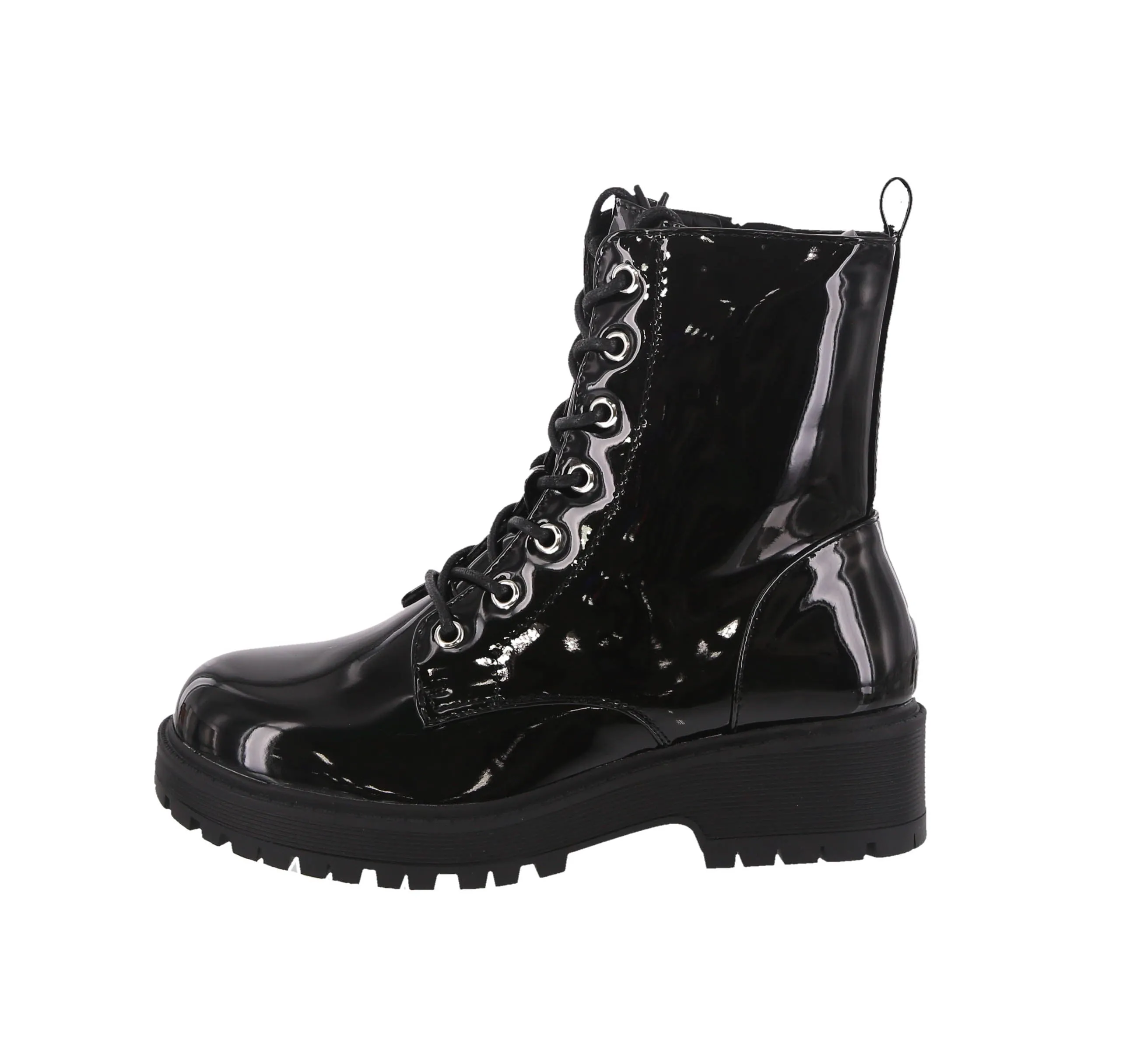 WOMAN'S SHOES BLACK PAT BOOTIES CHIEF-88