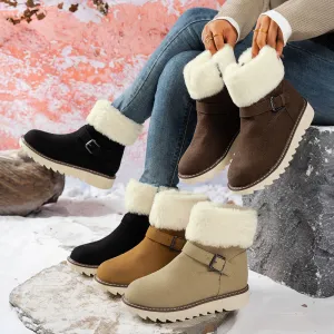 Women's Warm Zippered Snow Boots