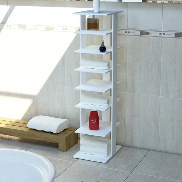 Wooden Shoes Storage Stand 7 Tiers Shoe Rack Organizer Multi-shoe Rack Shoebox 7 Tiers Different Heights Shelves